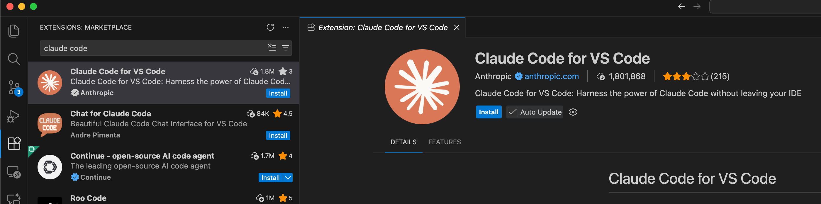Claude Code extension